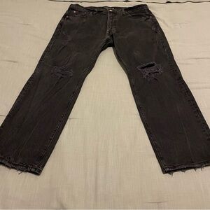 Mens denim distressed jeans